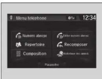 Honda CRV (2021) - Pour passer un appel en utilisant un numero de téléphone - 1