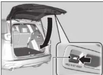Honda CRV (2021) - Utilisation du bouton interieur du hayon - 1
