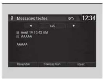 Honda CRV (2021) - ■ Affichage des messages e-mails - 1