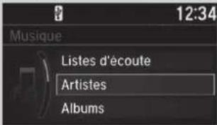 Honda CRV (2021) - Sélectionner un morceau de la liste des musiques de l'iPod avec le bouton de sélection - 3