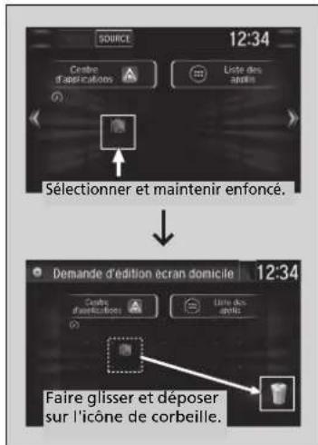 Honda CRV (2021) - Pour supprimer des icones sur I'ecran d'accueil - 1