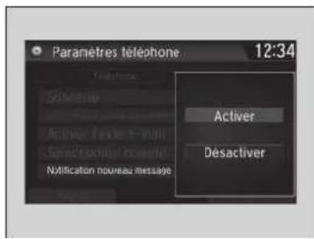 Honda CRV (2021) - Pour configurer les Options de message de texte/e-mail* - 2