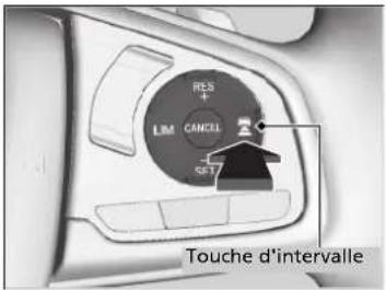 Honda CRV (2021) - Pour définiir ou changer l'intervalle de maintien de distance - 1