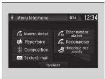 Honda CRV (2021) - Ecran Menu Telephone - 1