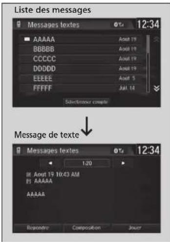 Honda CRV (2021) - Affichage des messages\* - 1