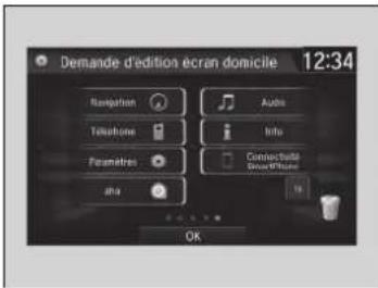Honda CRV (2021) - Modification de la disposition des icones de I'ecran d'accueil - 1