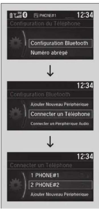 Honda CRV (2021) - Pour apparier un téléphone mobile ( quand un téléphone est déjà apparé au système) - 3