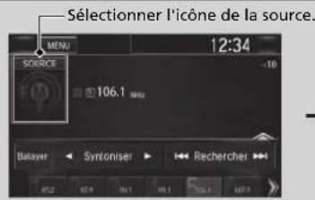 Honda CRV (2021) - Selectionner une source audio - 1