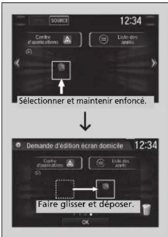 Honda CRV (2021) - Pour déplacer des icones sur l'écran d'accueil - 1