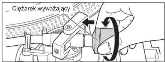 TECHNICS EAHT700 - Przymocować cięźarek wywaźajczy do tylnejaciousi ramienia tonowego. - 1