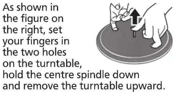 TECHNICS EAHT700 - To remove the turntable - 1