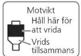 TECHNICS EAHT700 - Vrid motvikten for att justera till lampligt nältryck for pickupen. - 1