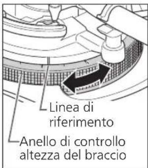 TECHNICS EAHT700 - Regolare l'altezza con I'anello di controlio altezza del braccio. - 1