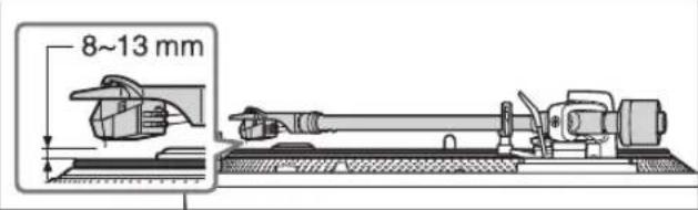 TECHNICS EAHT700 - Kontrollera tonarmens lyfthöjd (avständet mellan nalspetsen och skivytan). - 1