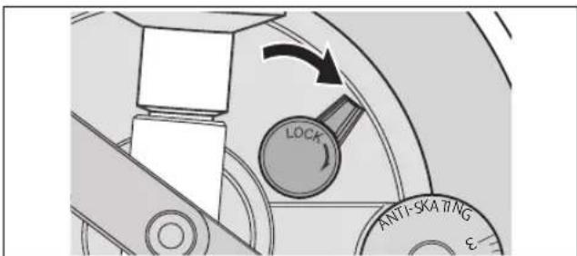 TECHNICS EAHT700 - ÀpRES que le réglage de hauteur de bras soit terminé, verrouillez le bras de lecture en tournant le bouton de verrouillage du bras. - 1