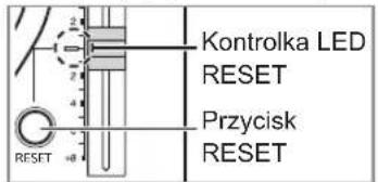 TECHNICS EAHT700 - Nacisnac [RESET], aby wączyk kontrolke LED RESET regulacje wysokość dzwieku. - 1