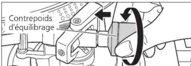 TECHNICS EAHT700 - Fixez le contrepoids d'équilibrage à l'arrière du bras de lecture. - 1
