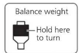 TECHNICS EAHT700 - Free the tone arm from the arm rest and adjust horizontal balance by turning the balance weight. - 1