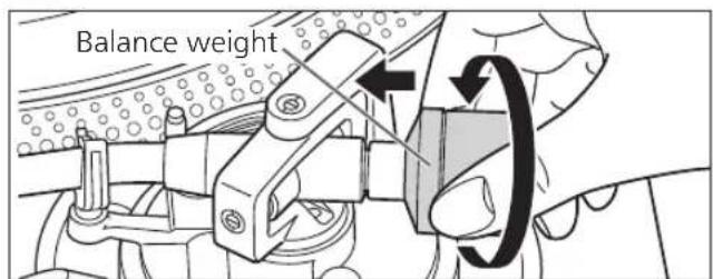 TECHNICS EAHT700 - Attach the balance weight to the rear of the tone arm. - 1