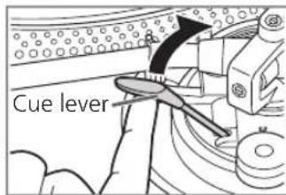 TECHNICS EAHT700 - Lift the cue lever and move the tone arm over the record. - 1