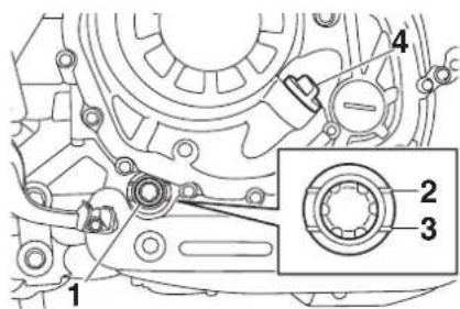 YAMAHA XT1200ZE (2015) - Contrôle du niveau d'huile moteur - 1