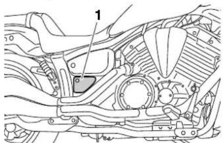 YAMAHA XVS1300CU (2014) - Dépose et repose du cache - 1