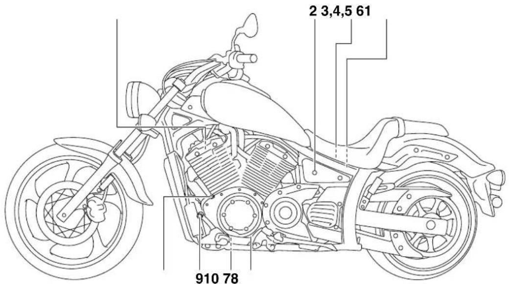 YAMAHA XVS1300CU (2014) - Vue gauche - 1