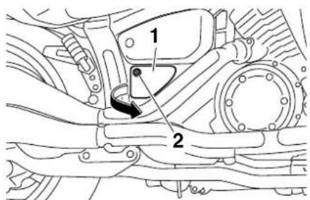 YAMAHA XVS1300CU (2014) - Dépose et repose du cache - 2
