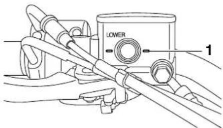 YAMAHA XVS1300CU (2014) - Contrôle du niveau du liquide de frein - 1