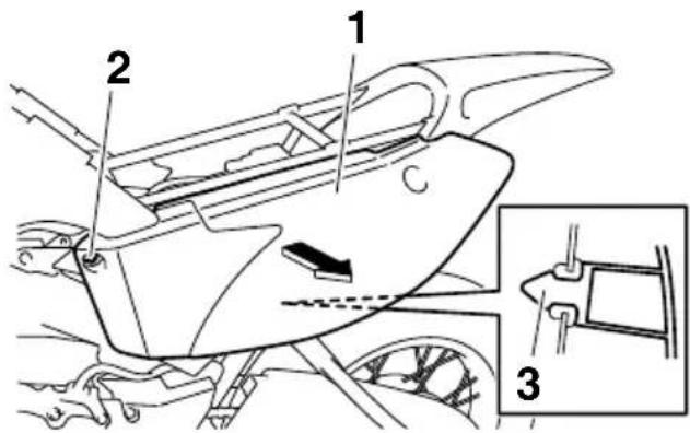 YAMAHA TTR110E (2019) - Dépose du cache - 1