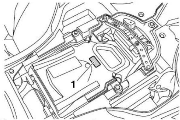YAMAHA YFZ450R (2018) - Étiquette des codes du modèle - 1