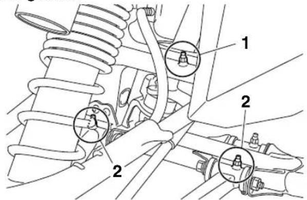 YAMAHA YFZ450R (2018) - Lubrification des pivots des triangles de suspension supérieurs et inférieurs - 1