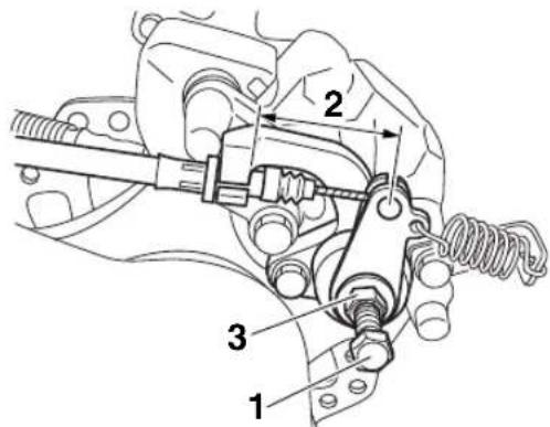 YAMAHA YFZ450R (2018) - Contrôle de la garde du levier de frein avant - 3