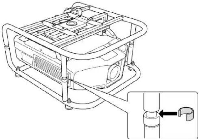 EPSON ELPMB44 - Fissare il telaio superiore al telaio inferiore. - 2