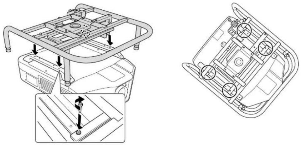 EPSON ELPMB44 - Fissare il telaio superiore al proiettore. - 1
