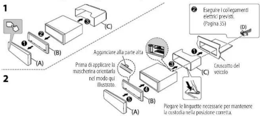 JVC KDT812BT - Installazione dell'apparecchio (nel cruscotto) - 1