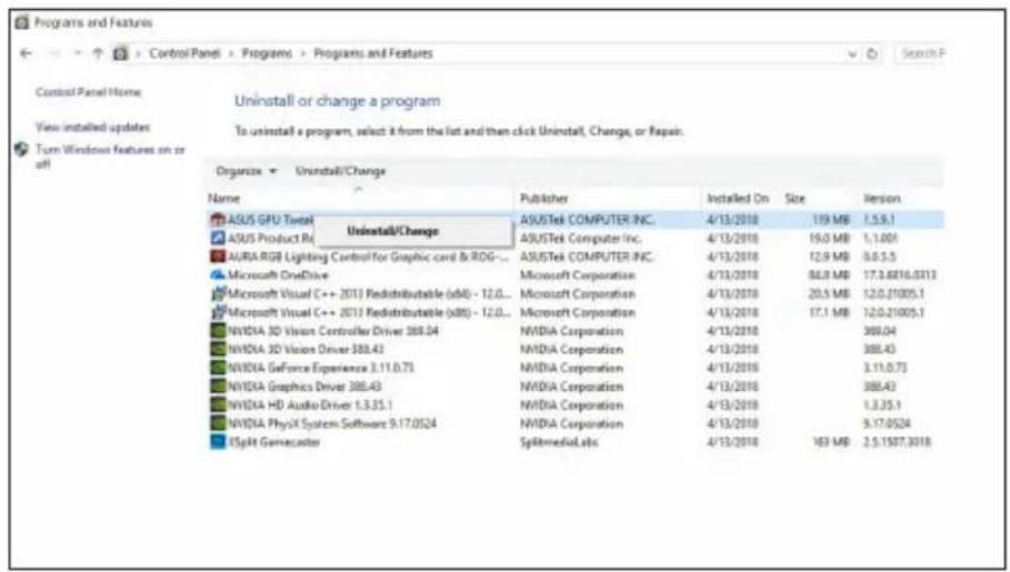 ASUS DUALGTX1660O6GEVO - 卸载华硕GPU Tweak - 1
