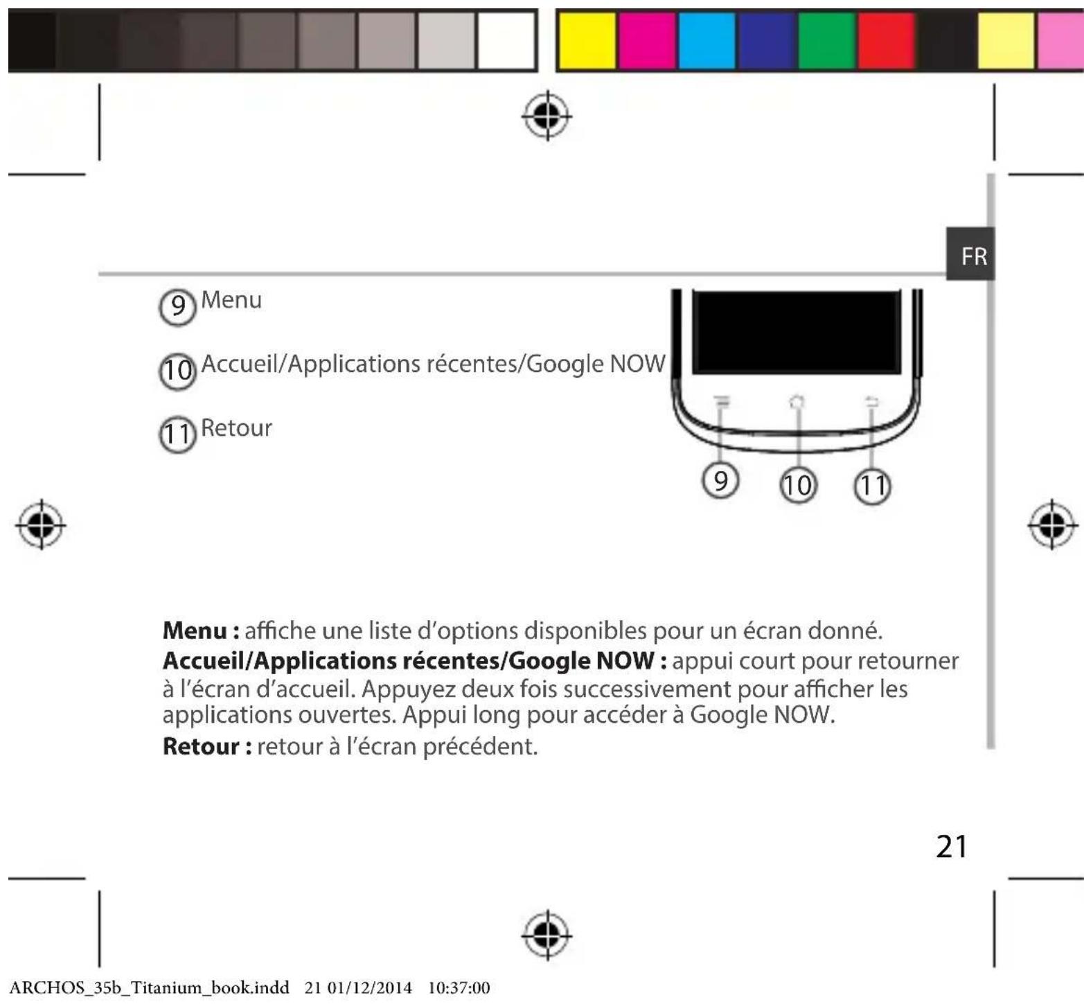 ARCHOS 35b Titanium - Description du téléphone - 3