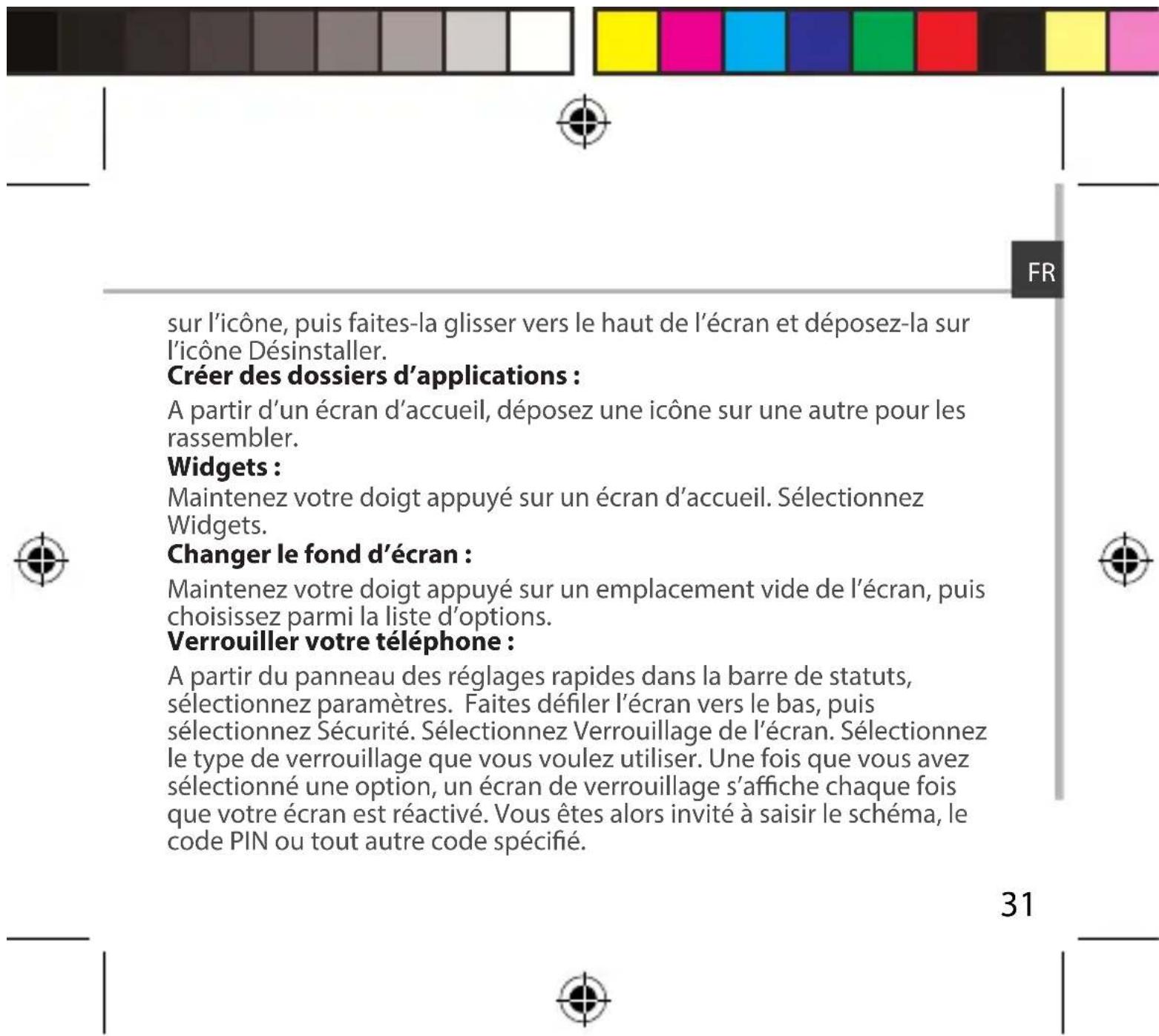 ARCHOS 35b Titanium - Déinstaller une application : - 1