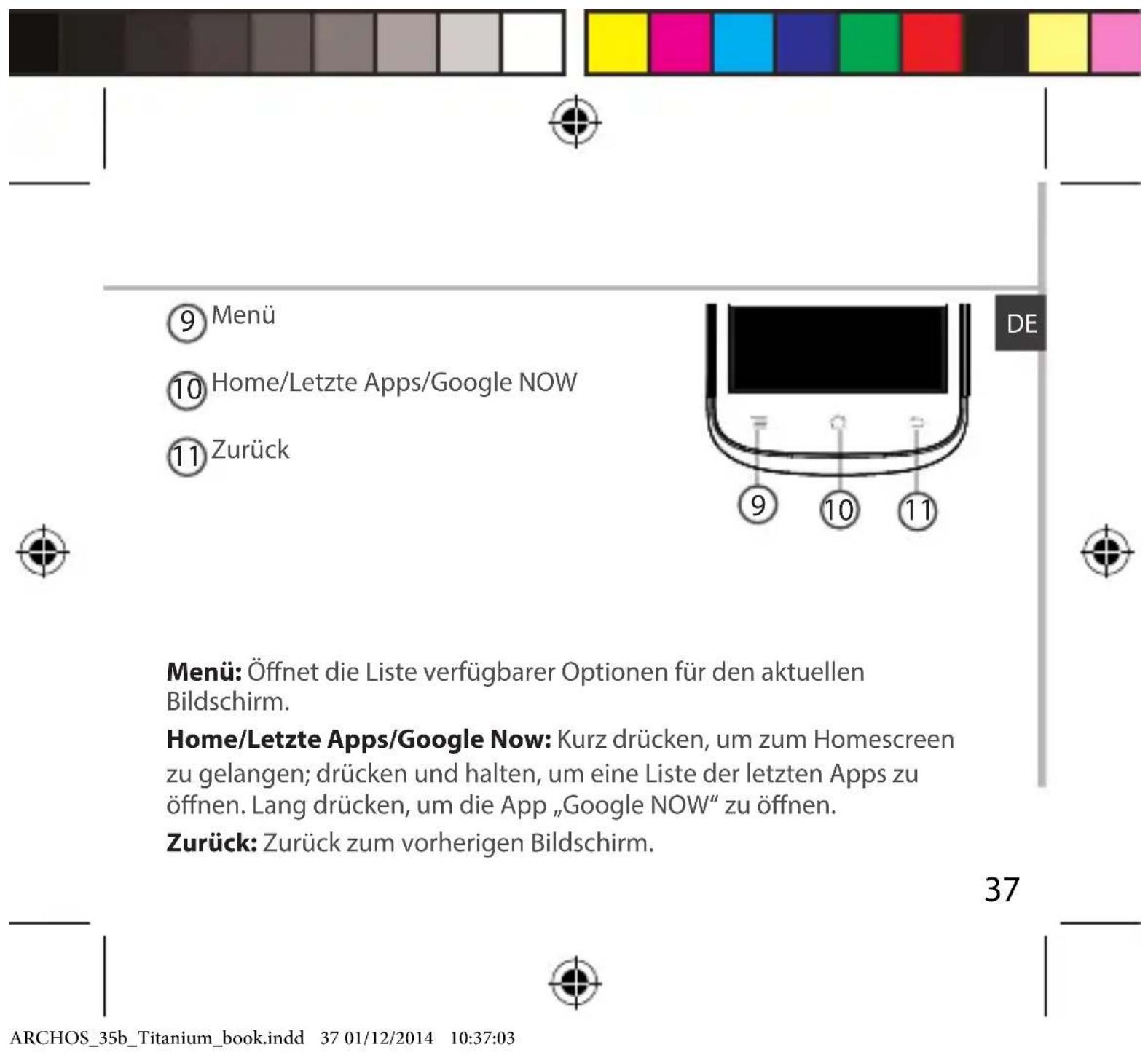 ARCHOS 35b Titanium - Beschreibung des Geräts - 2