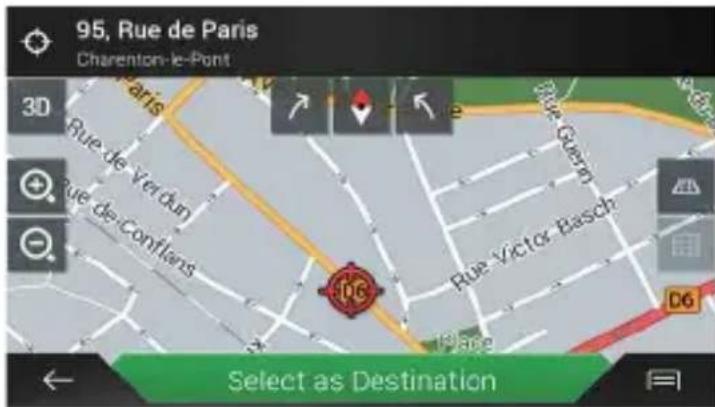 PIONEER AVICZ830DAB - Écran de la carte (carte déroulante) - 1