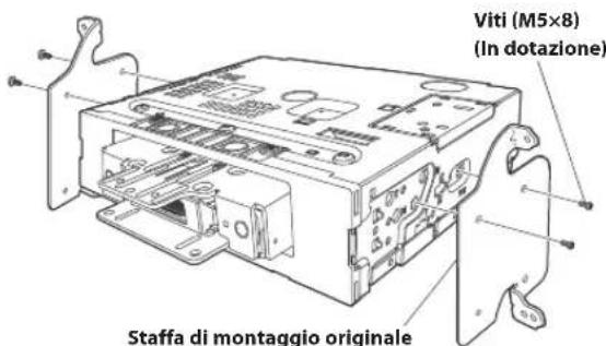 ALPINE INEF904DC - Esempio di installazione utilizzando la staffa di montaggio originale - 1