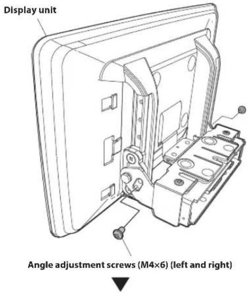 Display unit Angle adjustment screws (M4×6) (left and right)