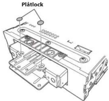 ALPINE INEF904DC - Sätt dit plåtlocket (behövs endast när displayenheten befinner sig i den främre positionen) - 1