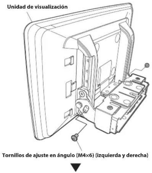 Unidad de visualización Tornillos de ajuste en ángulo (M4×6) (izquierda y derecha)