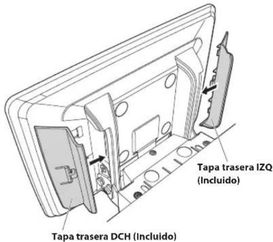Tapa trasera IZQ (Incluido) Tapa trasera DCH (Incluido)