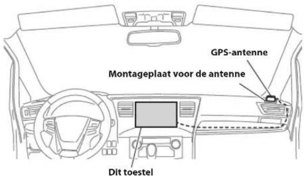 ALPINE INEF904DC - De GPS-antenne in het voertuig bevestigen - 1