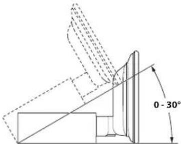 ALPINE INEF904DC - Angolo di installazione - 1