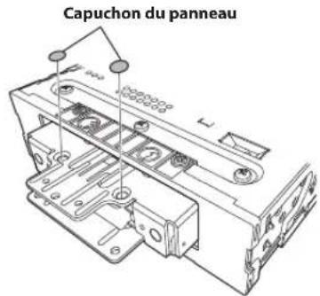 ALPINE INEF904DC - Fixez le capuchon du panneau (uniquement nécessaire lorsque l'unité d'affichage est en position avant) - 1