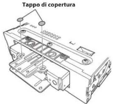 ALPINE INEF904DC - Fissare il tappo di copertura (necessario solo quando la posizione avanti-indietro dell'unità di visualizzazione è nella posizione avanti) - 1